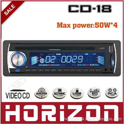 Car Audio CD 18 Player for Cars, Auto Antenna Aux in and out, Car CD Player